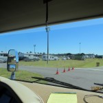 Lining up to park