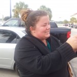 Liz taking our picture at our fairwel Breakfast at El Bosque