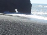 Natural bridge rock at the harbor