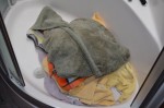 wet towels from carpet clean up before borrowing wet vac