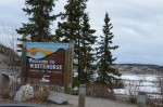 Welcome sign by the Yukon River