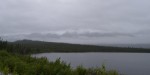 Cloudy snow capped mountains