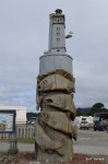 Carving of Brookings Lighthouse