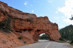 One of the Drive Through Rocks in Red Canyon