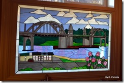 Siuslaw River Bridge stained glass