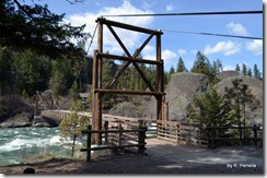 Swinging Bridge across Bowl and Pitcher Rapids